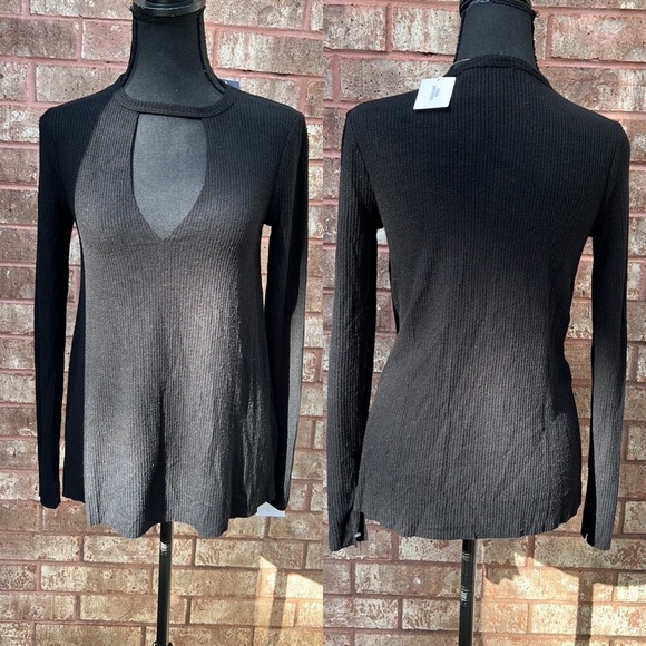 NWT Urban Outfitters Project Social T, Black Cut out Neck Sweater Size XS - Picture 1 of 11
